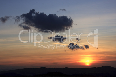 Sonnenuntergang im Odenwald