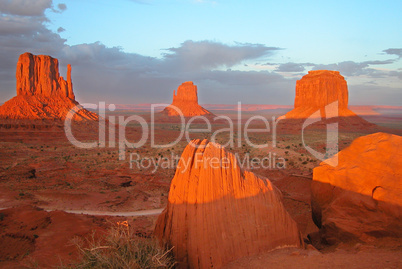 Sunset in Monument Valley National Park, 2004