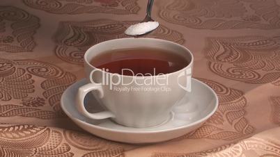 Cup with tea.