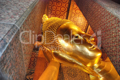 Buddha Statue in a Bangkok Temple, Thailand, August 2007