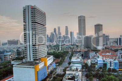 Sunset in Singapore, August 2007