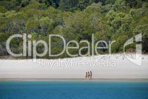 Girls in Whitehaven Beach, Queensland, Australia, August 2009