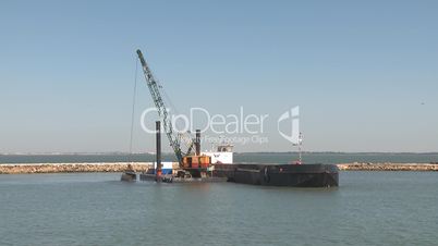 Construction of new harbor time lapse