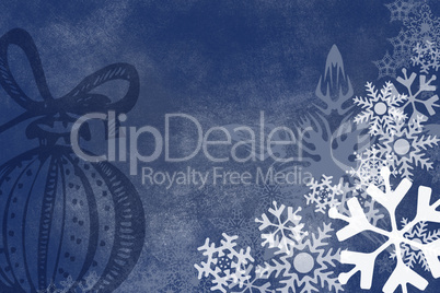 Snowflake blue background