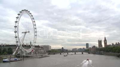 London: London Eye mit Big Ben und Houses of Parliament (2)