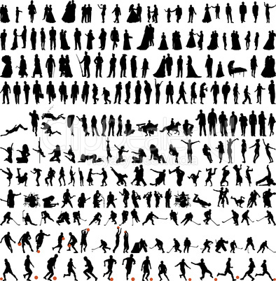 bigest collection of people silhouettes