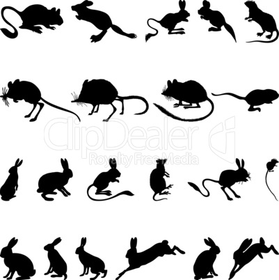 rodents silhouettes