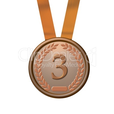 illustration einer bronze medaille