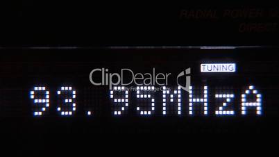 Digital radio receiver fm tune dial panel