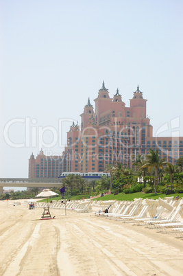 Beach of Atlantis the Palm hotel, Dubai, UAE