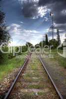 Railroad tracks in nature