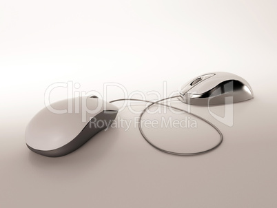 Two computer mice