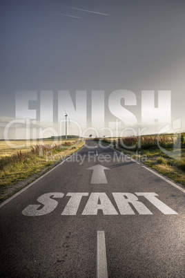 Asphalt road in country