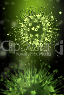 Flu virus concept