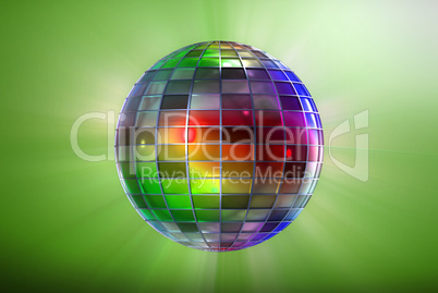 Full color strange disco ball