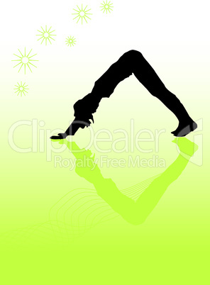 Yoga Figur beim Üben