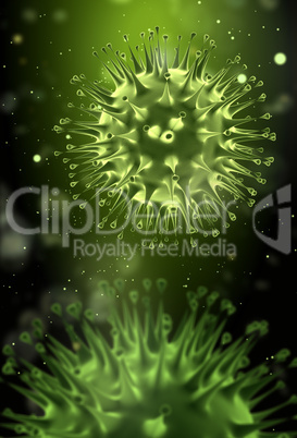 Flu virus concept