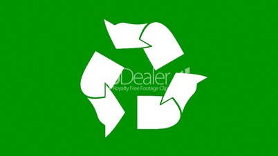 Seamlessly looping recycling symbol
