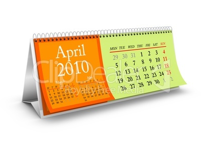 April 2010 Desktop Calendar