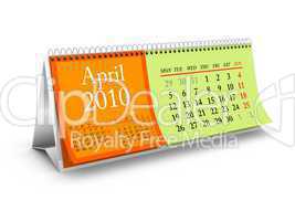 April 2010 Desktop Calendar