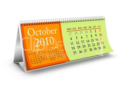 October 2010 Desktop Calendar