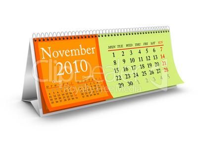November 2010 Desktop Calendar