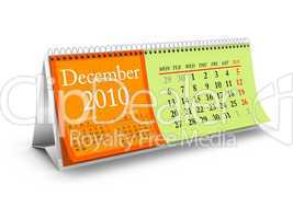 December 2010 Desktop Calendar
