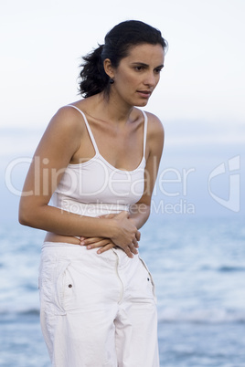 Bauchschmerzen am Strand