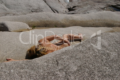 Lady on a Rock 11
