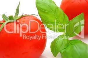 Tomate und Basilikum