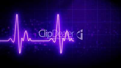 Seamlessly looping EKG heart monitor