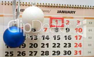 Calendar, January 2010.