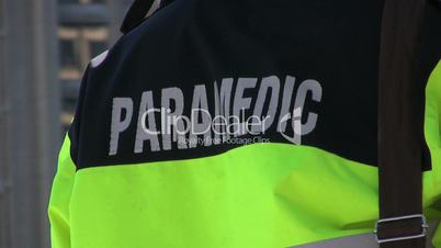 Paramedic Wearing A Black Jacket