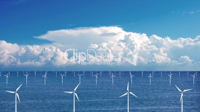 Wind farm at sea