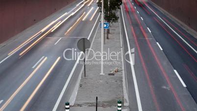 Straßenverkehr im Zeitraffer