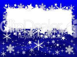 Blauer Weihnachtshintergrund - Ihr Text hier