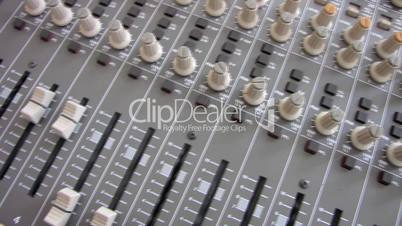 Audio mixing board equipment