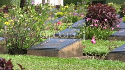 Cemetery At Death Railway In Thailand