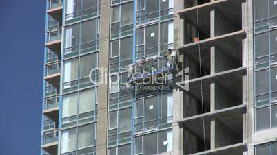 Construction Workers On New Highrise Building