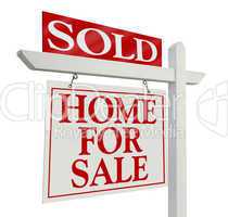 Sold Home For Sale Real Estate Sign