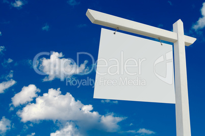 Blank Real Estate Sign