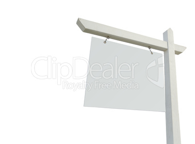 Blank Real Estate Sign Isolated