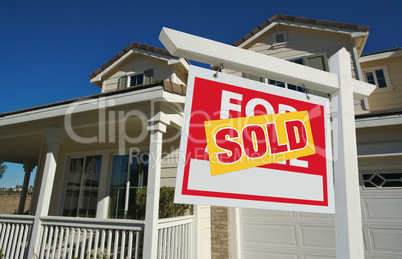 Sold Home For Sale Sign & New Home
