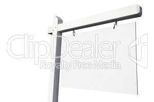 Blank White Real Estate Sign