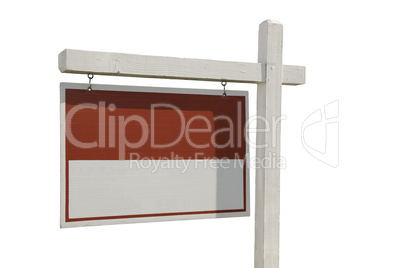 Blank Real Estate Sign Isolated