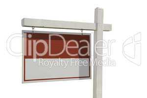 Blank Real Estate Sign Isolated