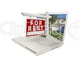 For Rent Sign on Laptop