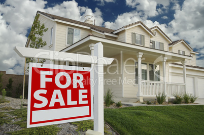 Home For Sale Sign & New Home