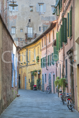 Typical Tuscan Street, Lucca, Italy, October 2009