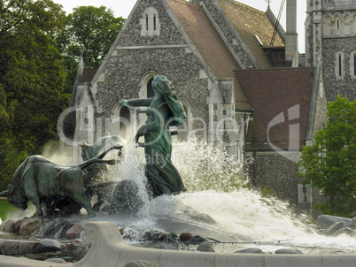 Detail of a fountain in Denmark